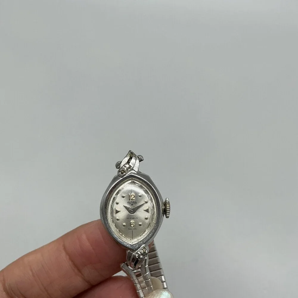 Vintage Vulcain Womens Watch 16mm Silver Dial Stainless Manual Wind Swiss